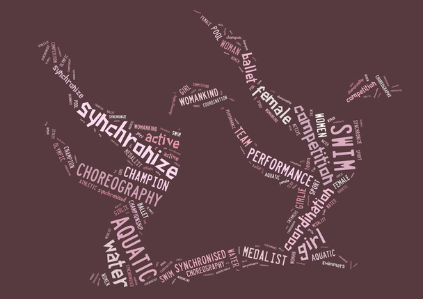 Синхронное плавание Пиктограмма на розовом фоне
 - Фото, изображение
