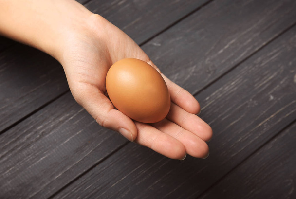 Female hand with egg  - Photo, Image