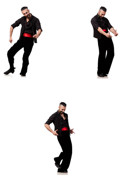 Spanish dancer in various poses on white - Foto, immagini