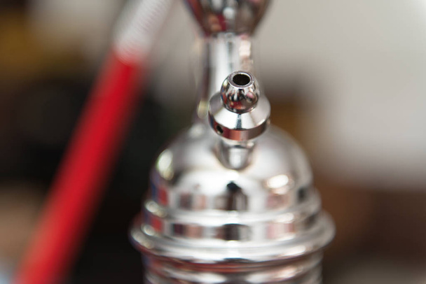 Several Hookahs Lined Up In A Cafe Bar - Photo, image