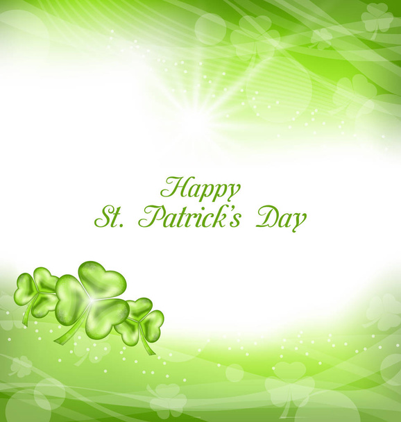 Abstract Light Background with Green clovers for St. Patrick Day - Valokuva, kuva