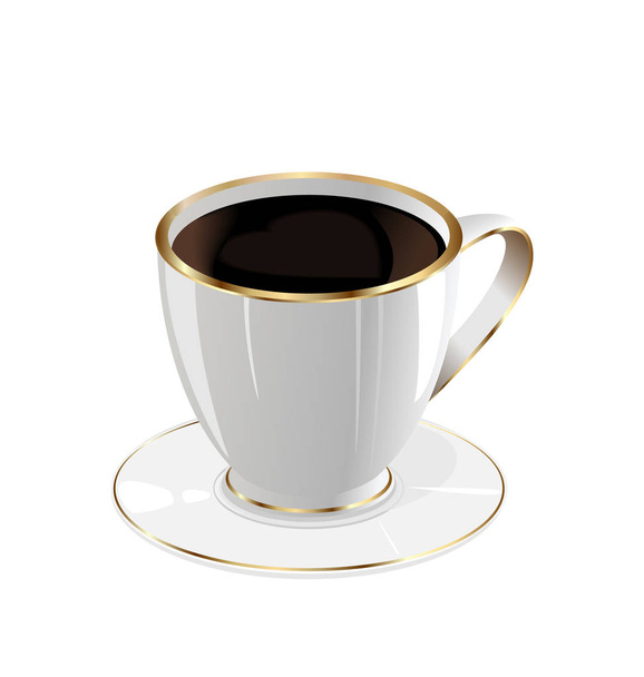 Cup of coffee isolated on white background - Φωτογραφία, εικόνα