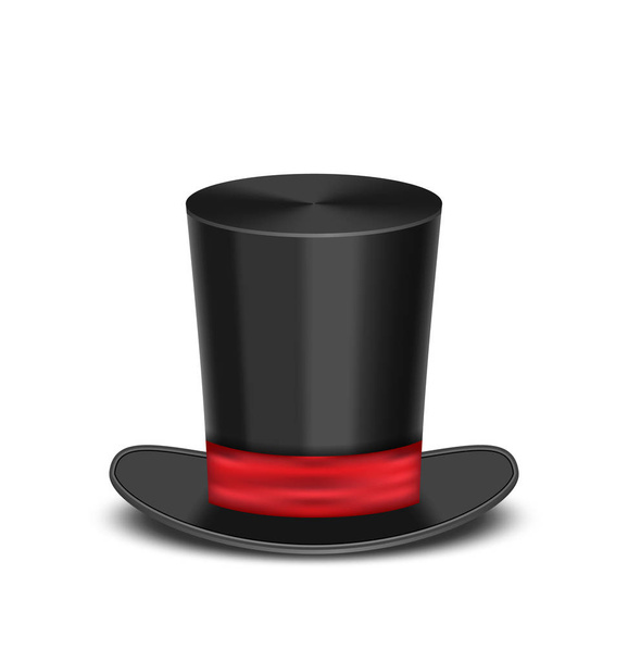 Magic cylinder hat with shadow, isolated on white background - Foto, Imagem