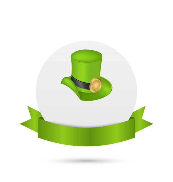 Greeting card with hat and ribbon for St. Patricks Day - Photo, image