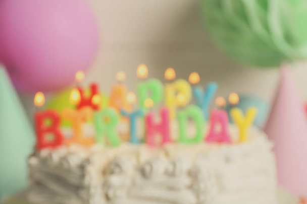 Blurred Birthday cake  - Photo, Image