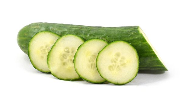 Whole English cucumber with slices - Zdjęcie, obraz