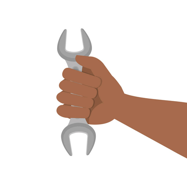 ruka člověka s ikonou klíče - Vektor, obrázek