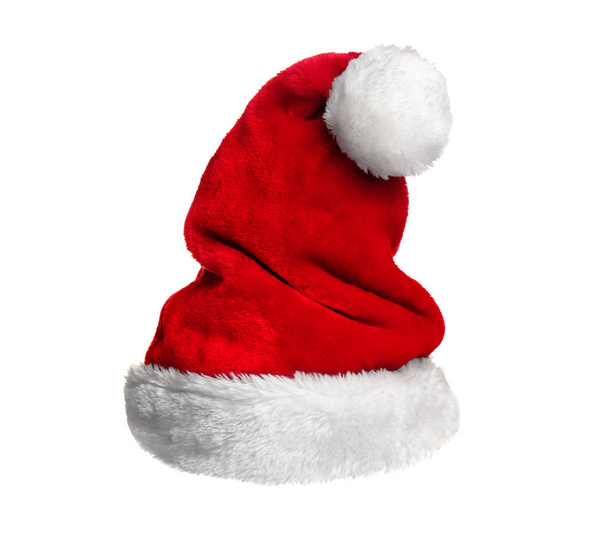 Weihnachtsmann mit rotem Hut isoliert - Foto, Bild