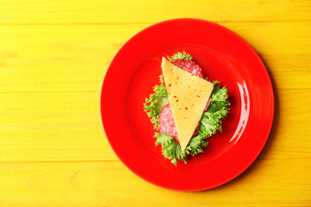 Plate with tasty food  - Фото, зображення
