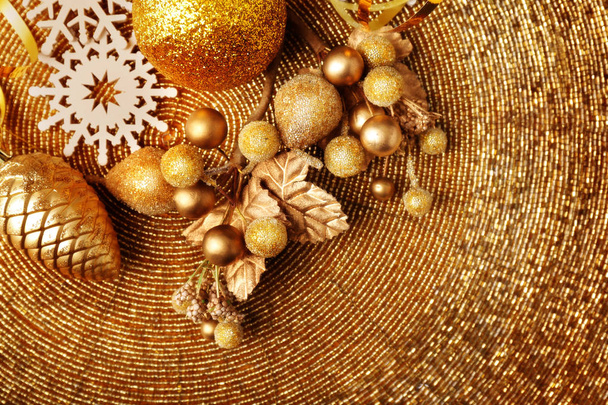 Close up view of beautiful Christmas decor   - Foto, afbeelding