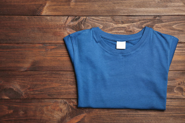 Blank blue t-shirt  - Fotoğraf, Görsel