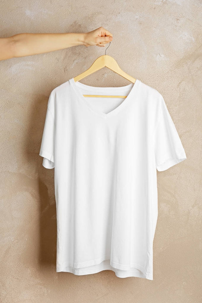 Blank white t-shirt  - Fotó, kép
