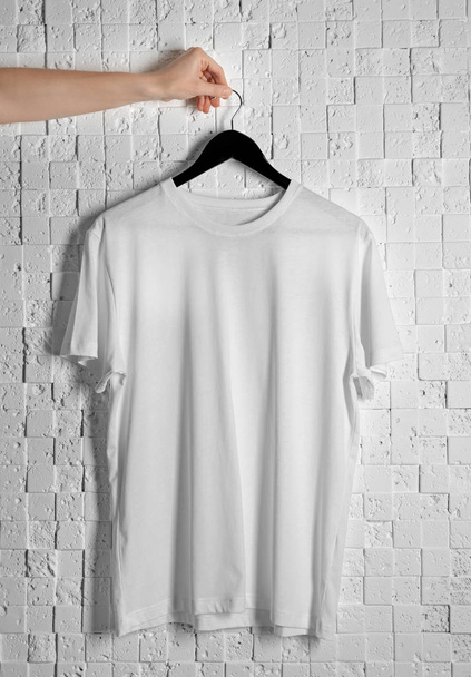 Blank white t-shirt  - Fotoğraf, Görsel