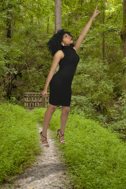 Afro-amerikai fekete gyönyörű nő - Fotó, kép