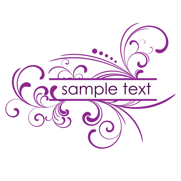 Purple vector frame with floral patterns - Vector, Image