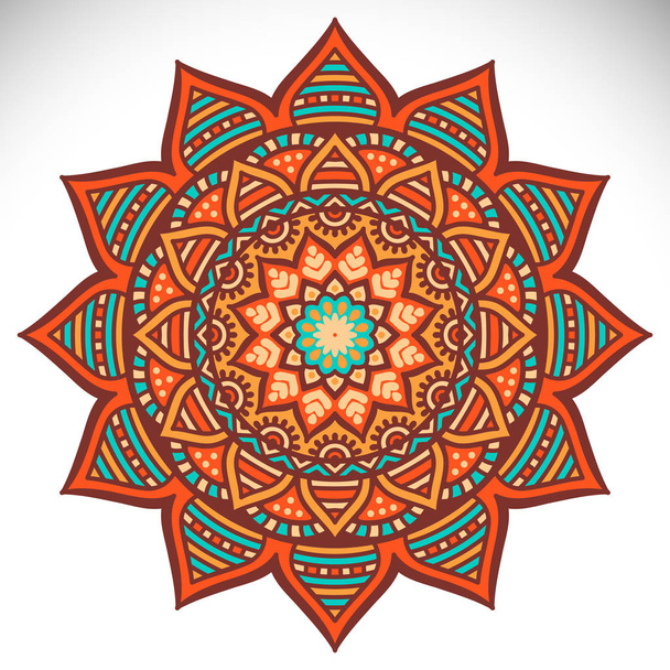 Wektor indyjski Mandala - Wektor, obraz