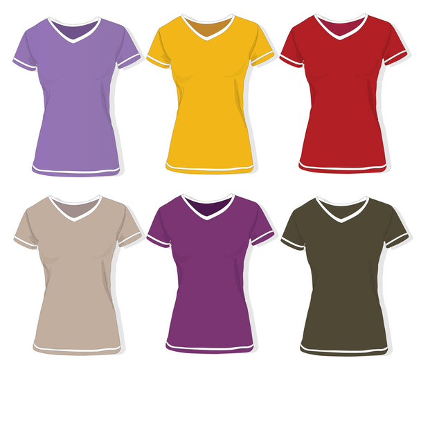 Female T-shirt isolated - Vettoriali, immagini