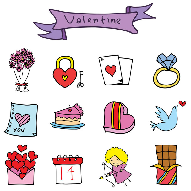 Векторное искусство на День Святого Валентина
 - Вектор,изображение