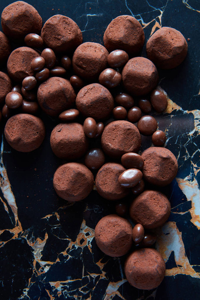 Homemade chocolate truffles - Foto, Imagem