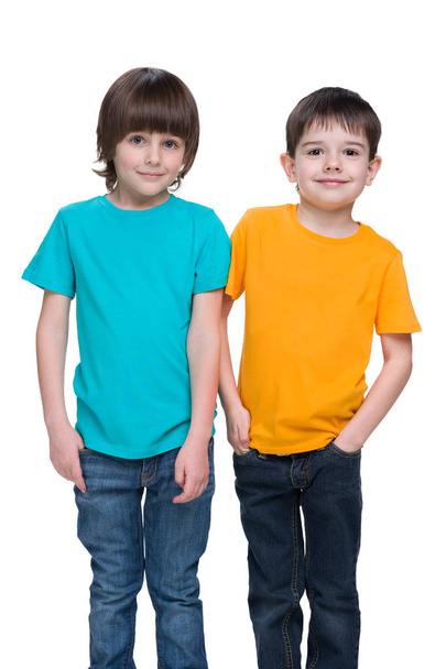 Two happy little boys - Fotografie, Obrázek