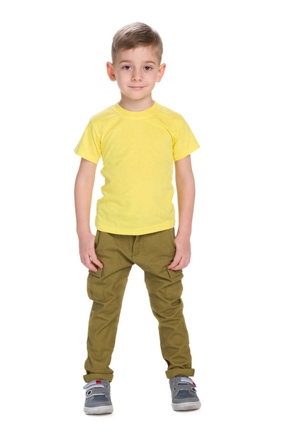 Fashion young boy on the white background - Foto, immagini
