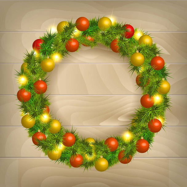 Christmas wreath vector - Vektor, kép