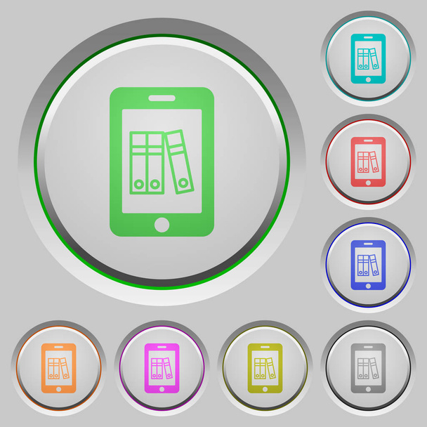 モバイル オフィス プッシュ ボタン - ベクター画像