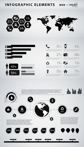 High quality business infographic elements - Vektor, Bild