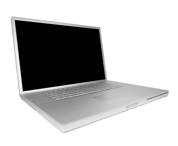 stříbrný notebook, izolované na bílém - Fotografie, Obrázek