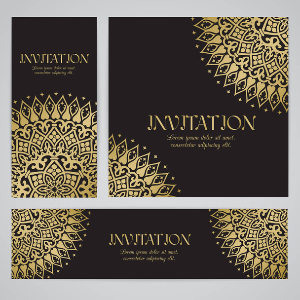 Vector banners with mandala - Vector, afbeelding