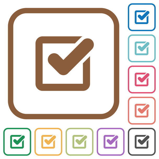 Checkbox simple icons - Vector, Image