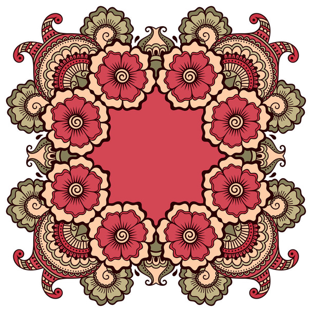 Vector color mandala. Mehndi style. - Vector, Image