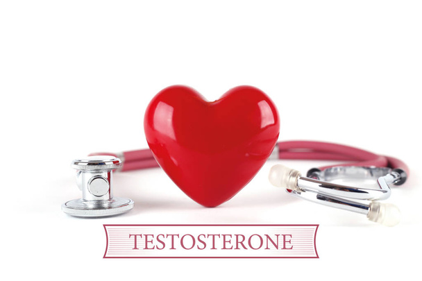stethoscope and red heart  - Φωτογραφία, εικόνα