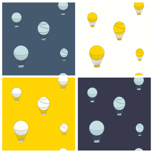  Balões de ar em padrões sem costura
 - Vetor, Imagem