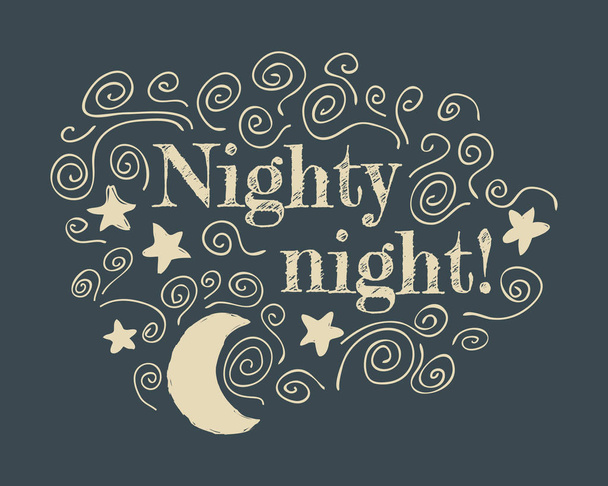 illustration of nighty night! poster - Вектор, зображення
