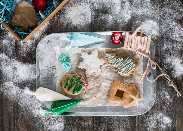 traditional holiday gingerbreads - Foto, afbeelding