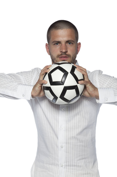 businessman squeezes the ball - Foto, immagini