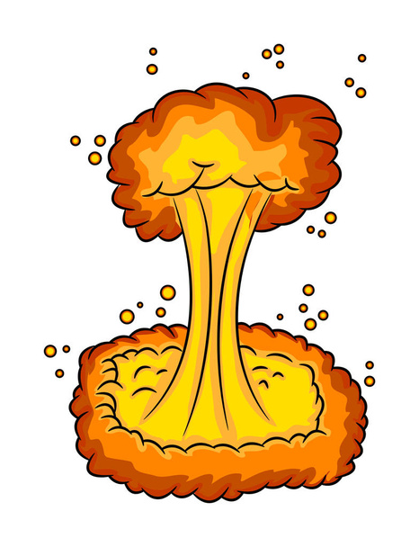 champignon nuage, explosion nucléaire, symbole vectoriel icône conception
. - Vecteur, image
