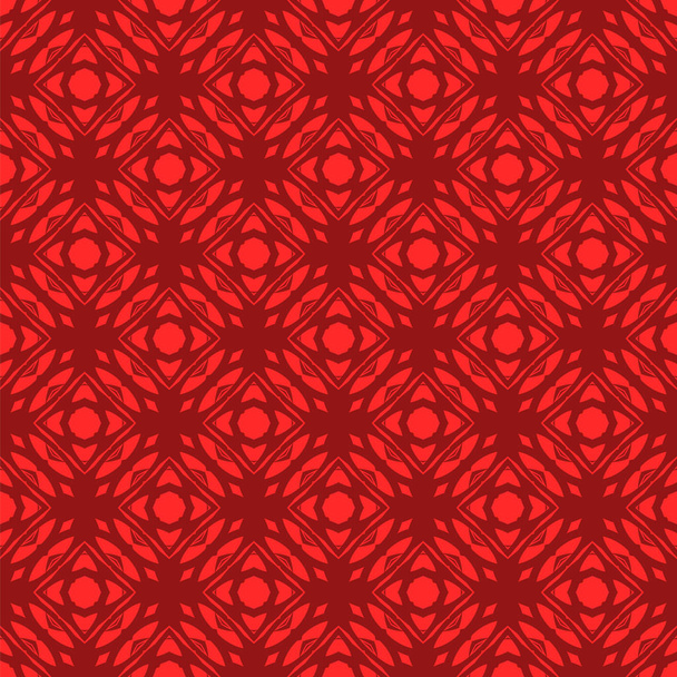Red Ornamental Seamless Line Pattern - Vector, afbeelding