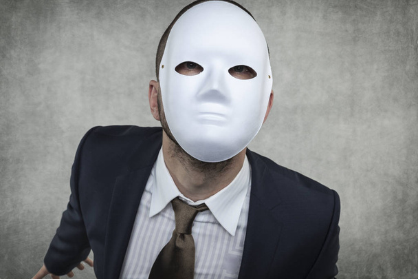 Businessman in a mask - Φωτογραφία, εικόνα