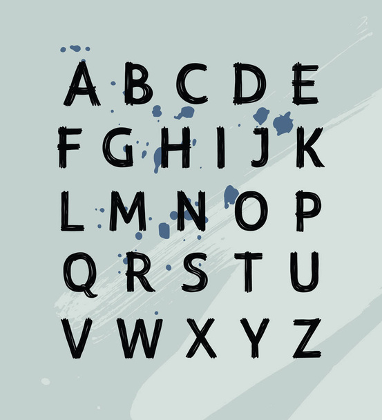 modern hand written alphabet. - Vector, afbeelding