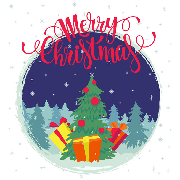 Merry Christmas card - Vektor, obrázek