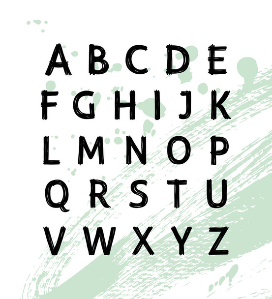 modern hand written alphabet. - Vektor, kép
