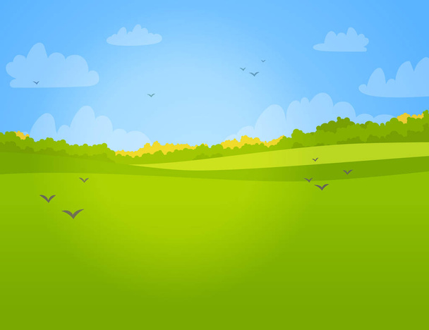  ilustración de un prado verde brillante
.  - Vector, imagen