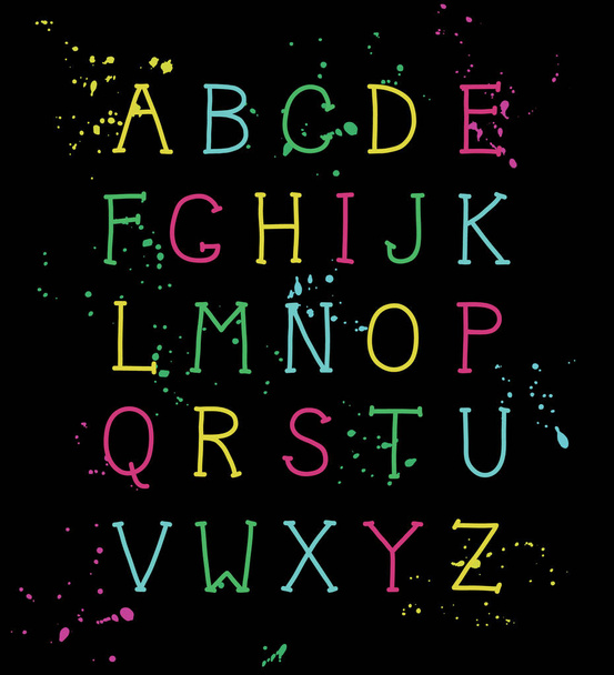 modern hand written alphabet. - Вектор, зображення