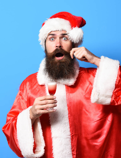handsome bearded santa claus man - Zdjęcie, obraz