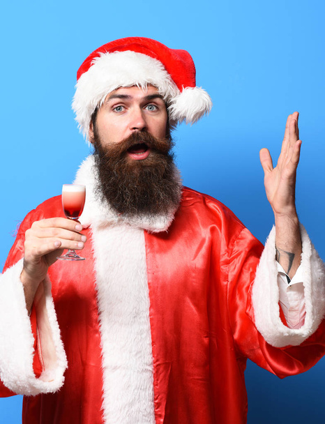 handsome bearded santa claus man - Zdjęcie, obraz