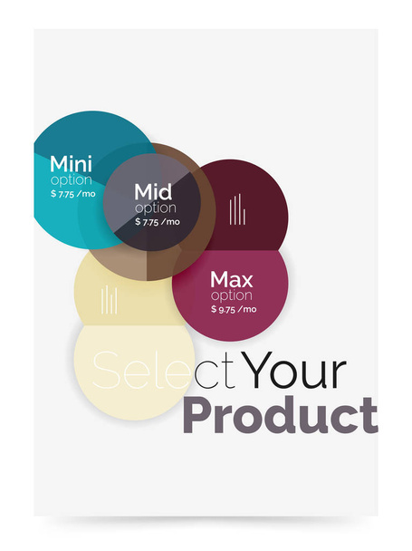 Business layout - select your product with sample options - Vector, afbeelding