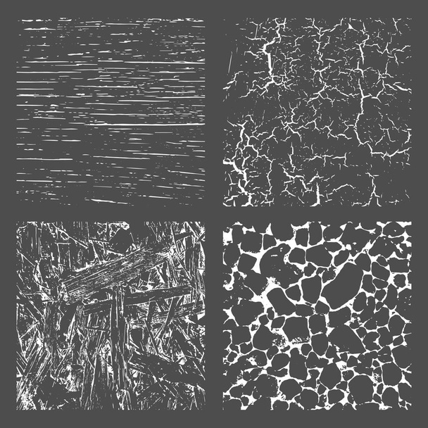 Set of Grunge Distress Textures - Vector, Image