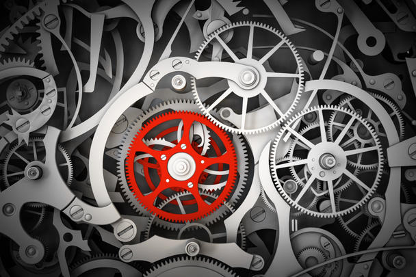 clockwork with working gears - Photo, Image